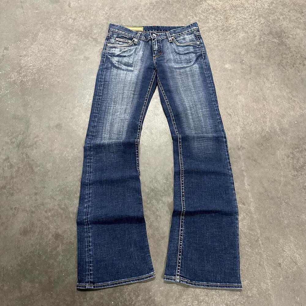 Vintage Y2K Jean Paul Da’Mage Factory Sample Low Rise Flare Jeans Dark Wash
